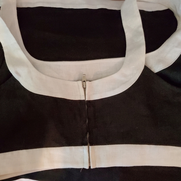 ✴️ NWT REFORMATION ROBBIE LINEN TWO PIECE BLACK WHITE CROPPED TOP SKIRT SIZE 4 - Picture 6 of 8